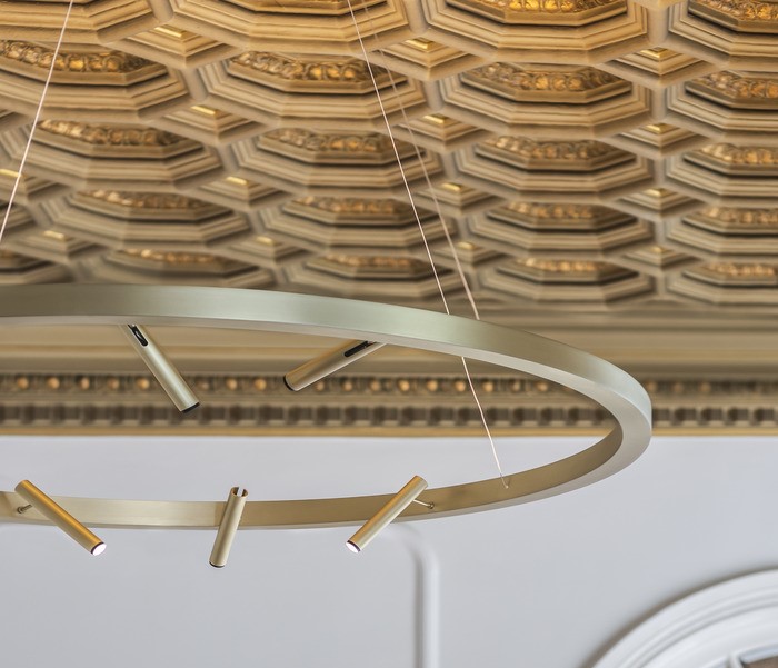 circular design suspension light