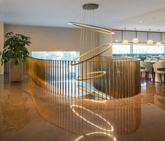 circular design suspension light