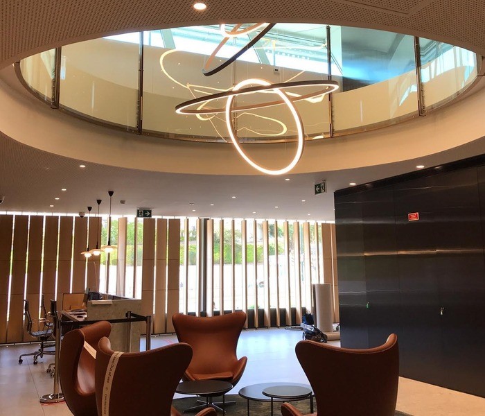 circlular design suspension light
