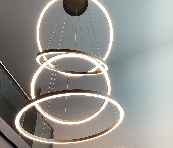 circular design suspension light