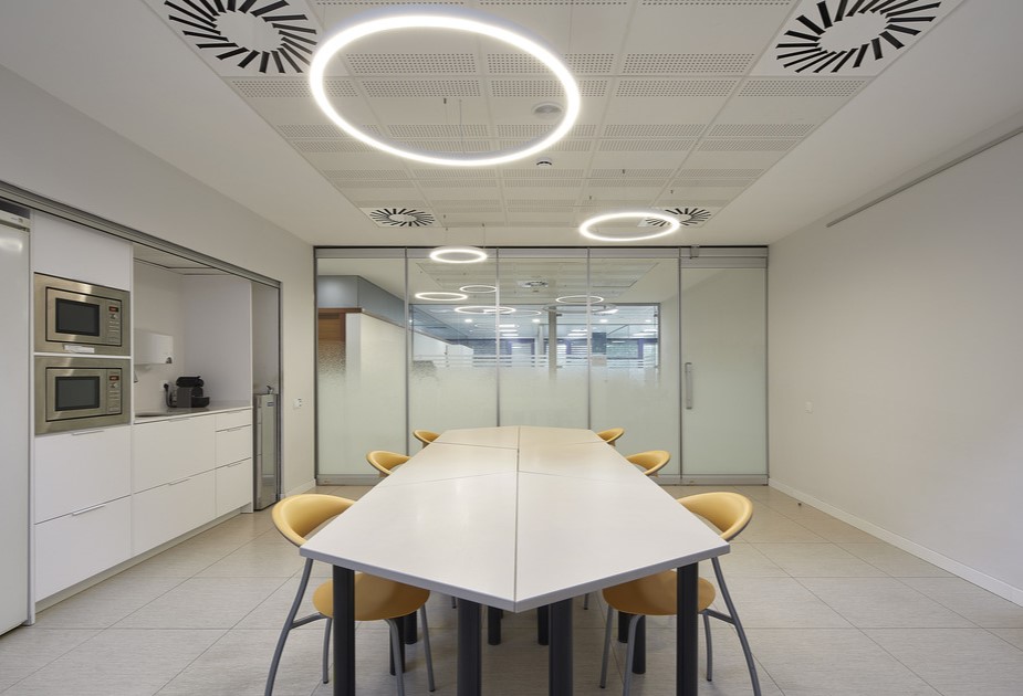 circular design suspension light