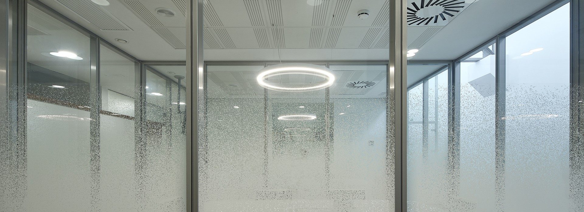 circular design suspension light